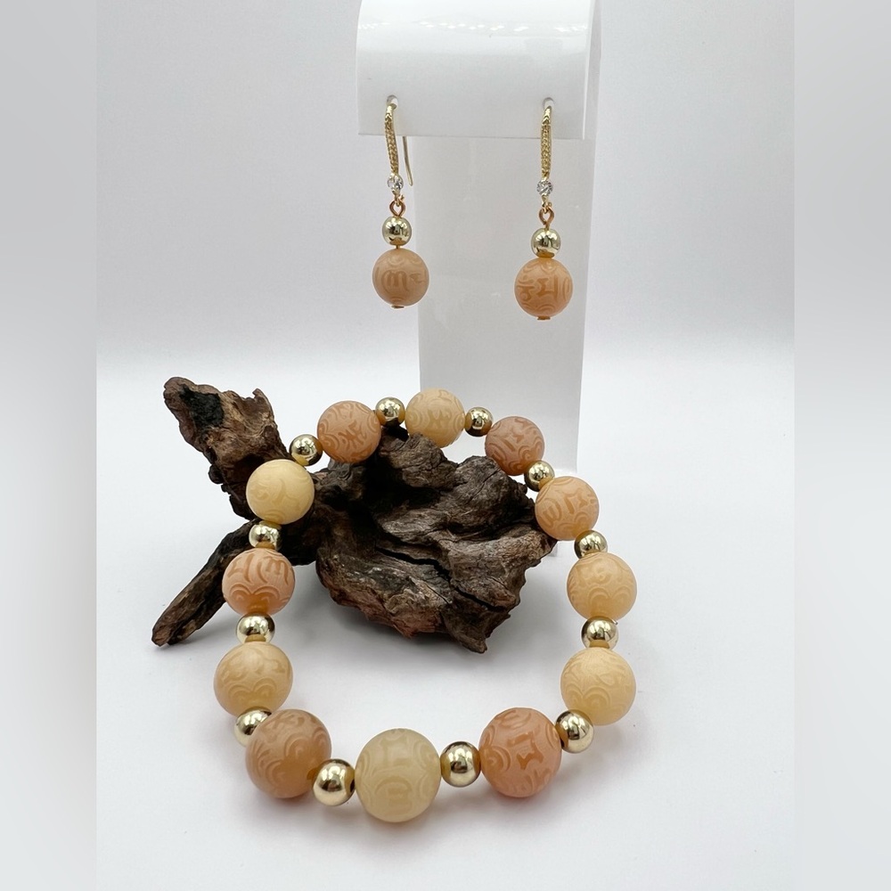 BOHDI ROOT CARVED JEWELRY SET